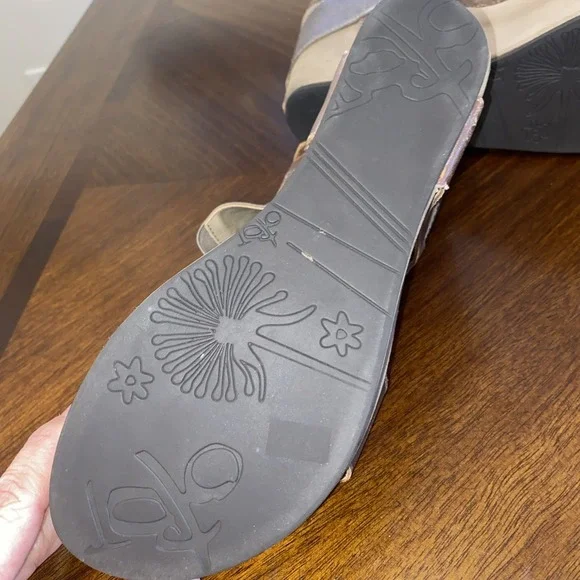 OTBT Sandals Womens 10 M Bushnell Casual Open Toe Wedge Slingback Brown-Neutral - Picture 8 of 13